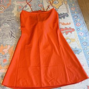 Orange/red Abercrombie and fitch satin mini dress